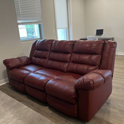 Reclining Leather Couch - Pick Up Only