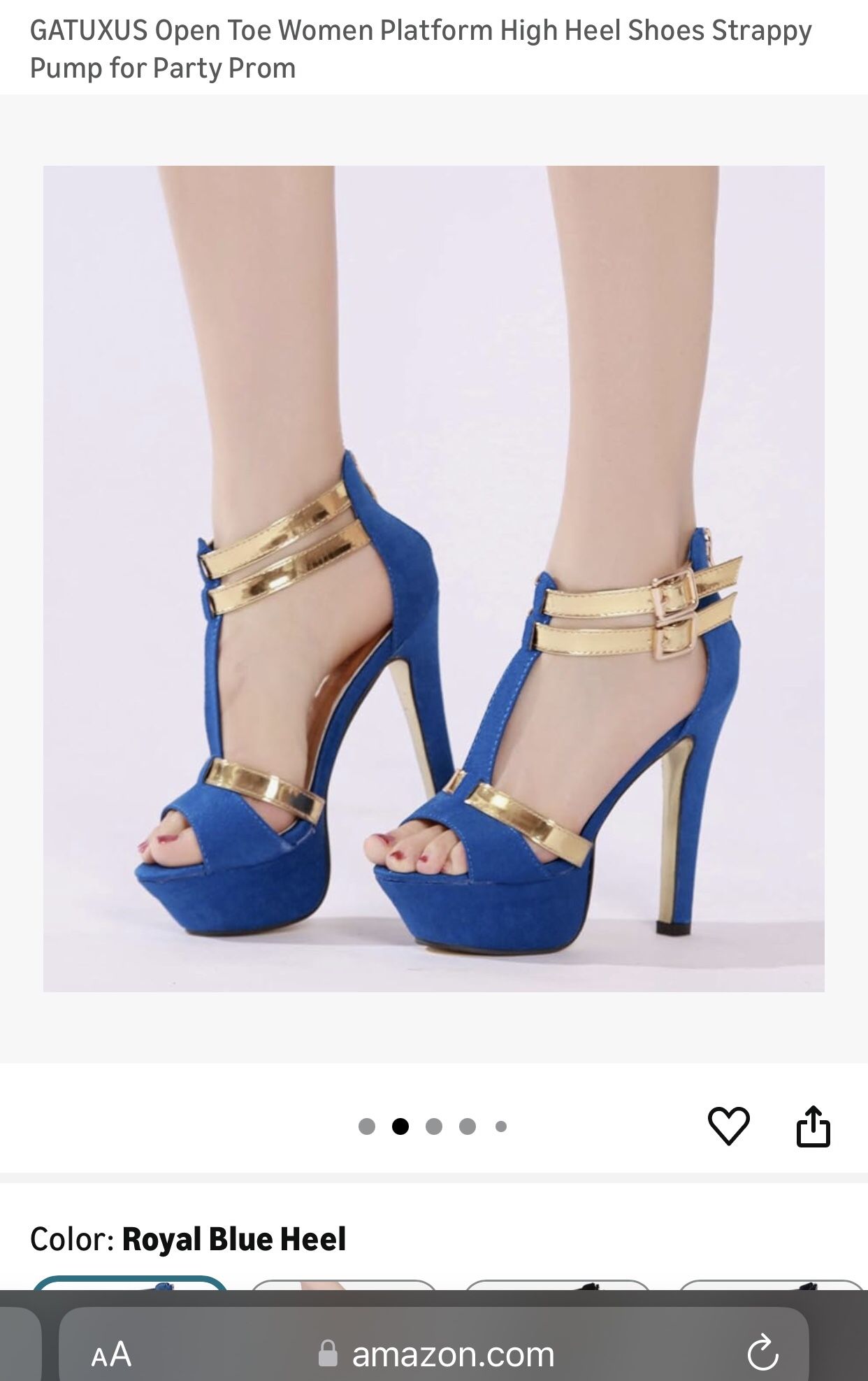 $20 Brand NEW Blue Heels Size 6.5/7