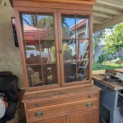 Vintage China Cabinet With Carrying Tray