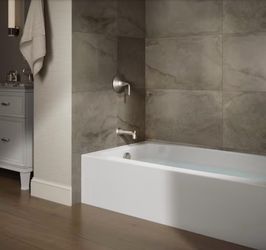 Elmbrook 60 in. x 32 in. Alcove Deep Soaking Bathtub with Left-Hand Drain in White