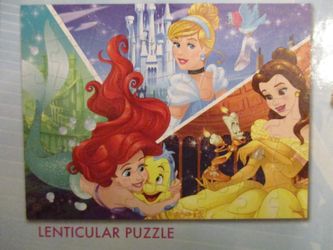 Disney Princess Lenticular Puzzle 48pcs New