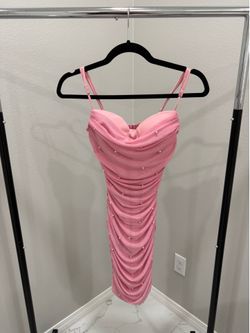 Pink Ruched Dress