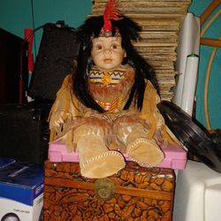 American Indian Sitting Doll