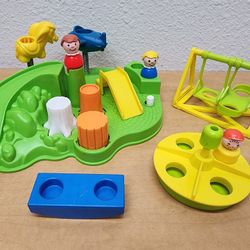 Vintage Fisher Price Little People Playground with Figures and Extras