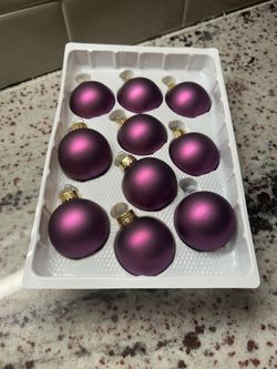 Purple Ornaments 9 Piece Set