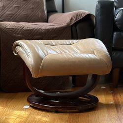 Leather footstool