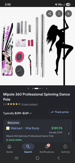 Mipole 360 Professional Spinning Dance Pole