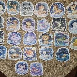 25 Animal Stickers 
