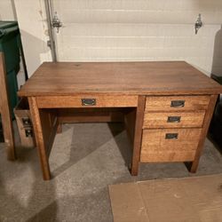 Solid oak “professors Desk” 