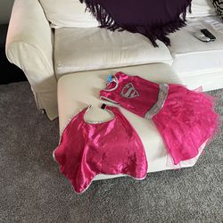 Girls Pink Supergirl Costume 