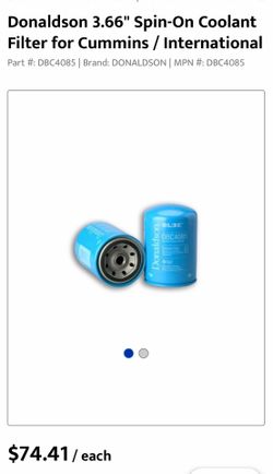 Donaldson coolant filter