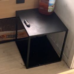 Small Black End Table (Black Metal)