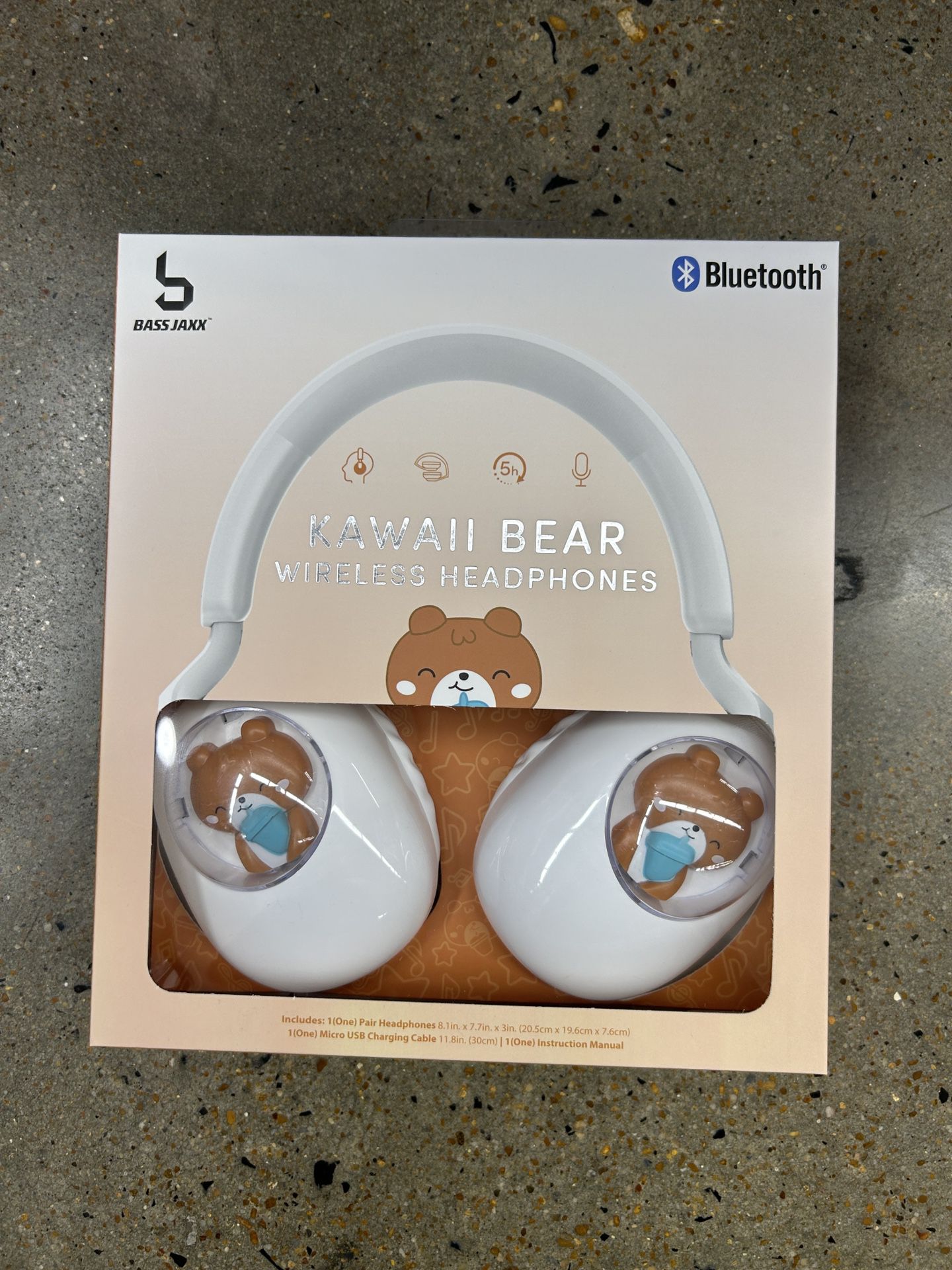 NWT Kawaii Bear Bluetooth wireless headphones