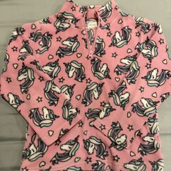 Sweater-fleece Quarter Zip Pullover Sweater For Girls Size 6