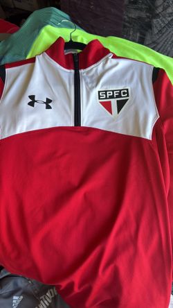 Brand new São Paulo UNDER ARMOUR FOOTBALL SPFC MEN COLD GEAR RED JACKET SWEATER SOCCER