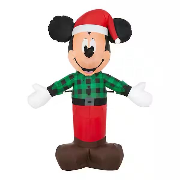 3.5 Feet Woodland Mickey in Green Shirt Christmas Inflatable • Free delivery in Miami