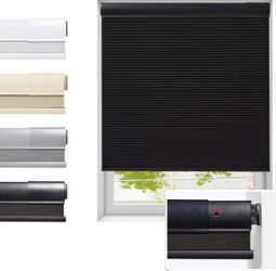39.5” x 64” Black No-Drill Cellular Blackout Window Shade
