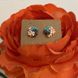 Huichol Beaded Stud Earrings