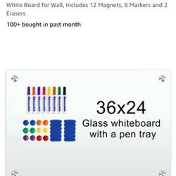 Glass 36*24 Whiteboard 