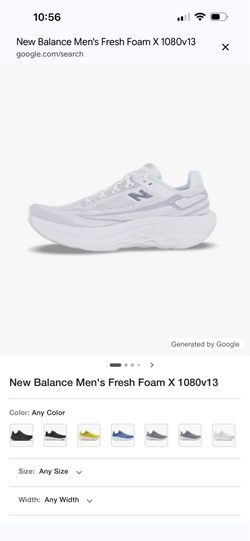 ☀️ NEW New Balance Fresh Foam X 1080v13 – White/Glacier – Men's Size 11
