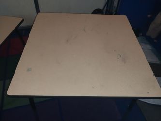 Square Classroom Table with Metal Legs