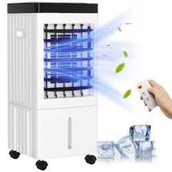 Fan Air Cooler, 3-IN-1 Remote Control Fan Humidifier, 3 Modes for 10L Water Tank And 4 ice crystal, brand new