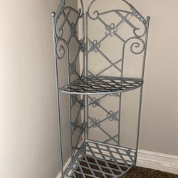 2 Tier Metal Folding Rack Plant Stand