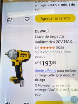 DeWalt 20V MAX XR Cordless Impact Wrench