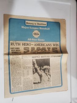 History In Headlines 50th All Star Game 1977 Kingdome