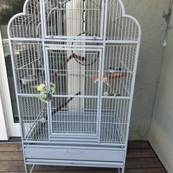 Bird Cage And Bird Stand