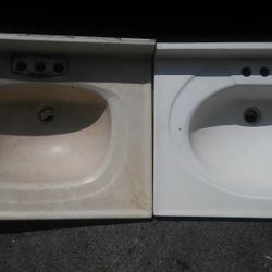 (2) Cultured Marble Vanities