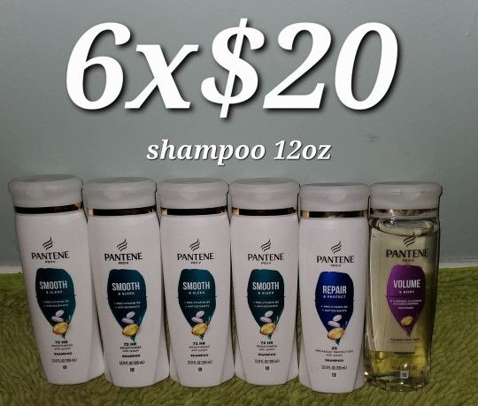6 Shampoo Pantene 12oz
