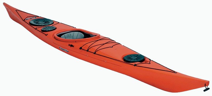 Used P&H Capella 166 RM sea kayak 1st Gen with rectangular hatches