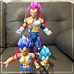 35cm  Anime Dragon Ball Super Ultra Instinct  Three heads Vegeta Action Figure M