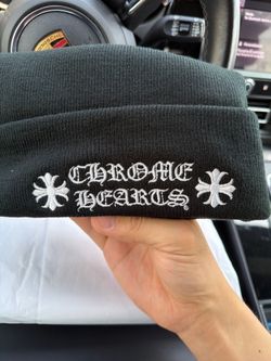 Chorme hearts blk beanie