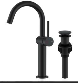 Kenes Matte Black Single Handle Bathroom Faucet