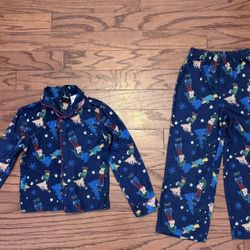 Boys Size 8 Flannel Phones And Ferb Pajama Set