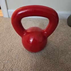 Kettlebell 25lb Solid Steel Red