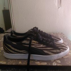 PUMA CLYDE ZEBRA FUR 9.5 SHOES mens 