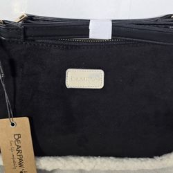 New In Bag - Bearpaw Crossbody  Black /Cream Purse