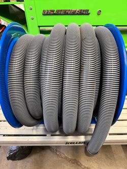 50 ft vacuum hose with reel and accessories