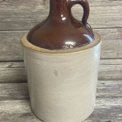 Salt Glazed Stoneware Jug Antique 