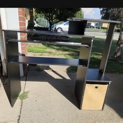 Dark Brown/Black Wooden Desk