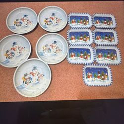 5$ For Everything New bundle Christmas holiday snowman tray dish party home decor Kids Teacher