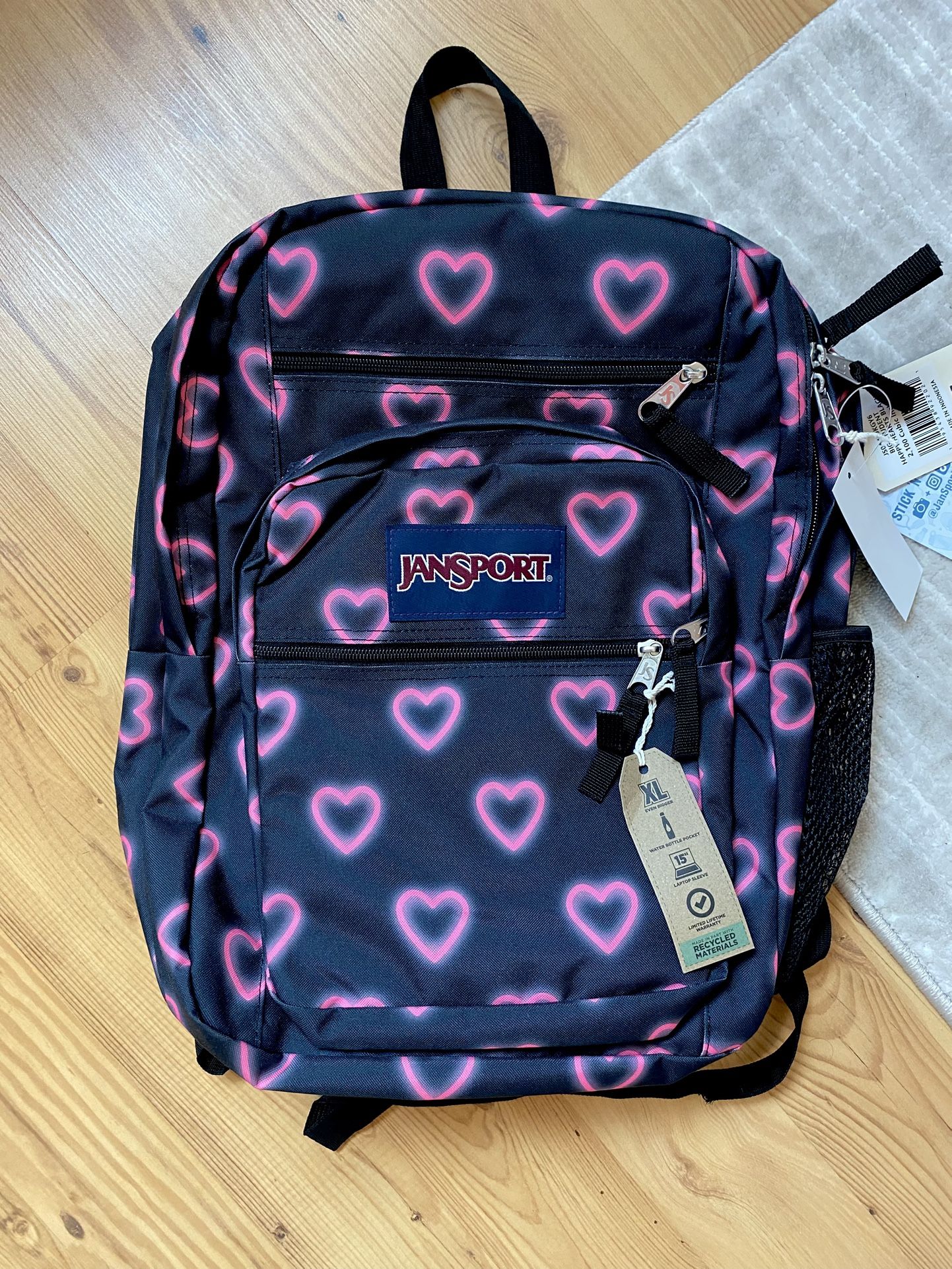 NEW Jansport Happy Hearts Backpack