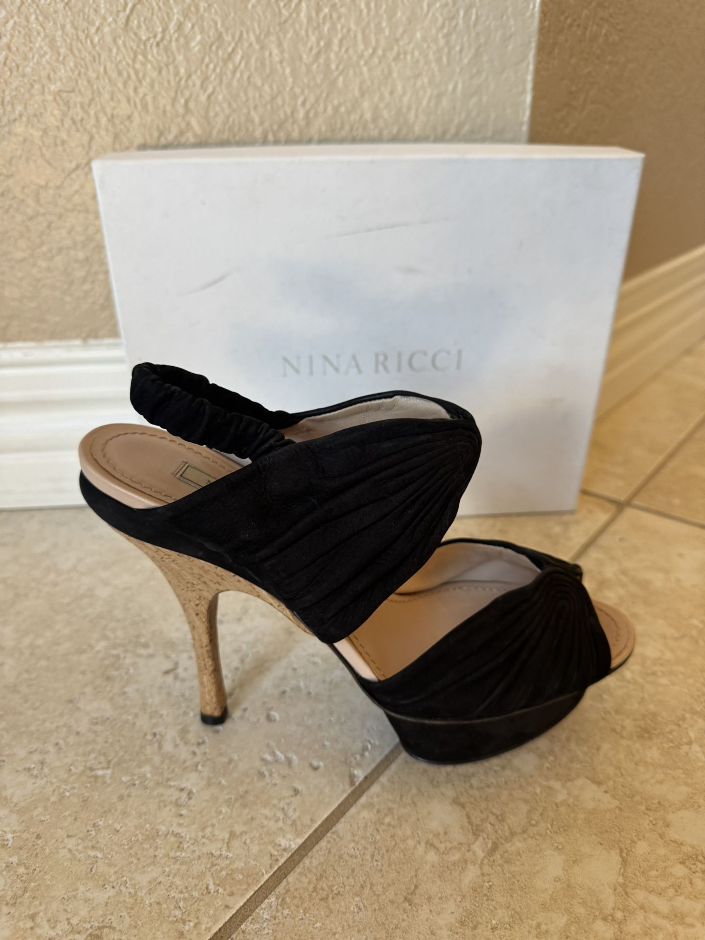 Nina Ricci Black Heels Shoes Platform