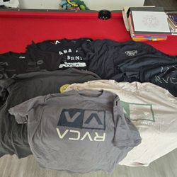 (8) RVCA T SHIRTS