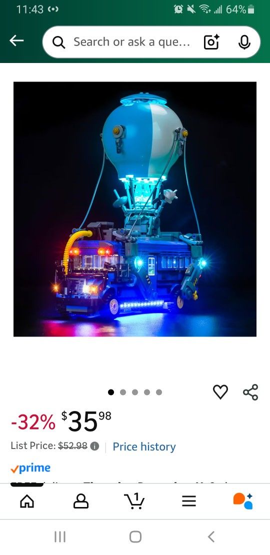 Lego Fortnite Battle Bus Lighting Kit