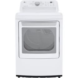 LG - Electric Dryer 7.3 Cu. Ft. with EasyLoad Door - White