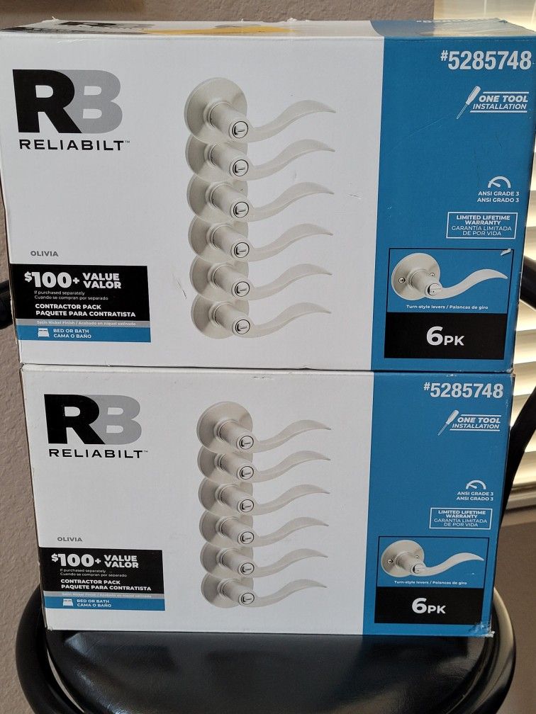 6 Pack Of Bed/bath Door Locks